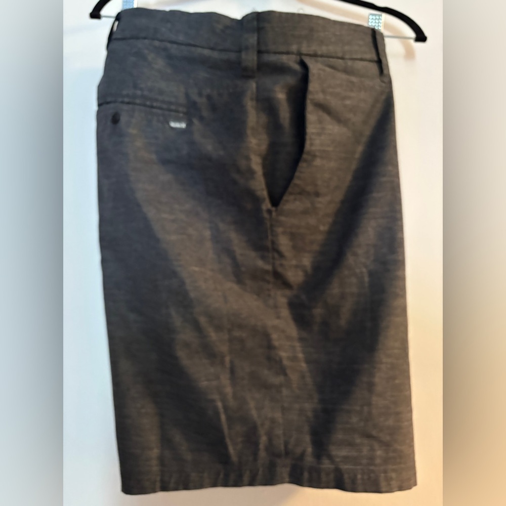 Hurley Men's Charcoal Flat-Front Shorts